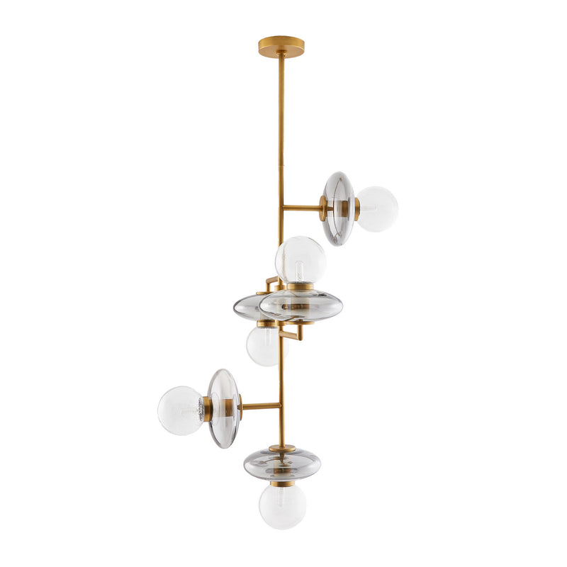 Arteriors - 89654 - Five Light Chandelier - Pimpri - Blue Smoke