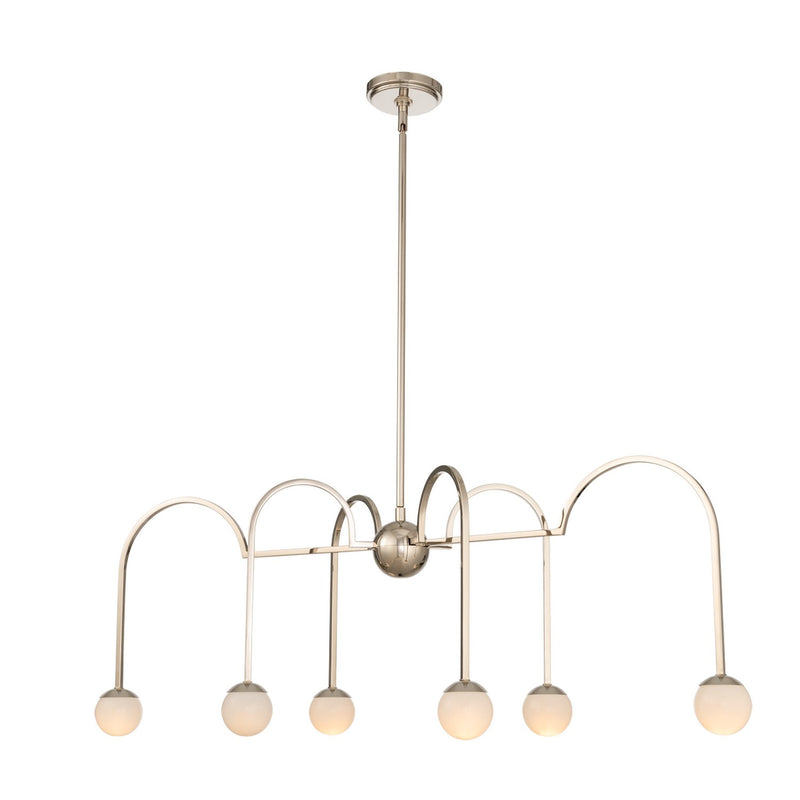 Kalco - 512861PN - Six Light Island Pendant - Bistro - Polished Nickel