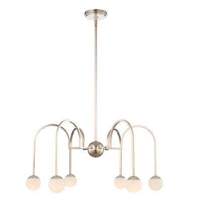 Kalco - 512871PN - Six Light Chandelier - Bistro - Polished Nickel