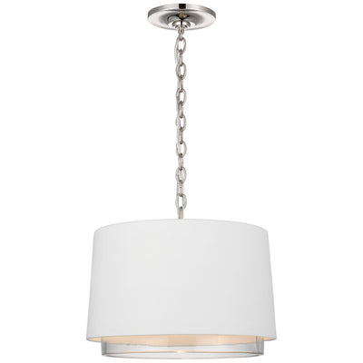 Visual Comfort Signature - S 5121PN-WHT/CG - LED Pendant - Sydney - Polished Nickel