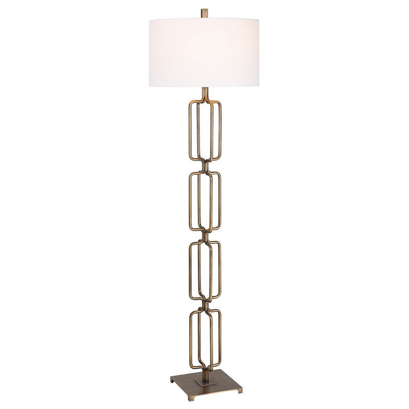 Uttermost - 30148 - One Light Floor Lamp - Link - Antique Brushed Gold