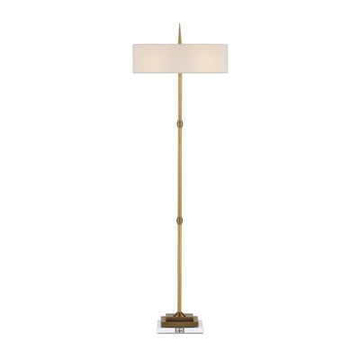 Currey and Company - 8000-0123 - Two Light Floor Lamp - Caldwell - Antique Brass/Clear