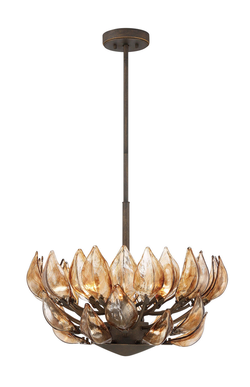 Metropolitan - N6686-874 - Six Light Pendant - Arboles - Heritage Bronze Finish