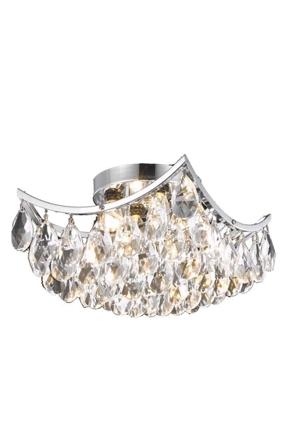 Elegant Lighting - LD9800F12C(872) - Four Light Flush Mount - Clara - Chrome