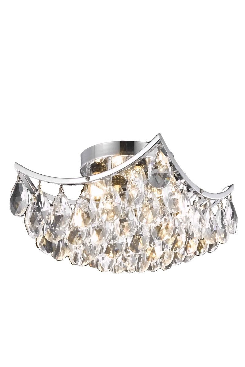 Elegant Lighting - LD9800F12C(872) - Four Light Flush Mount - Clara - Chrome