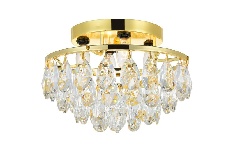 Elegant Lighting - LD9800F14G(872) - Four Light Flush Mount - Clara - Gold