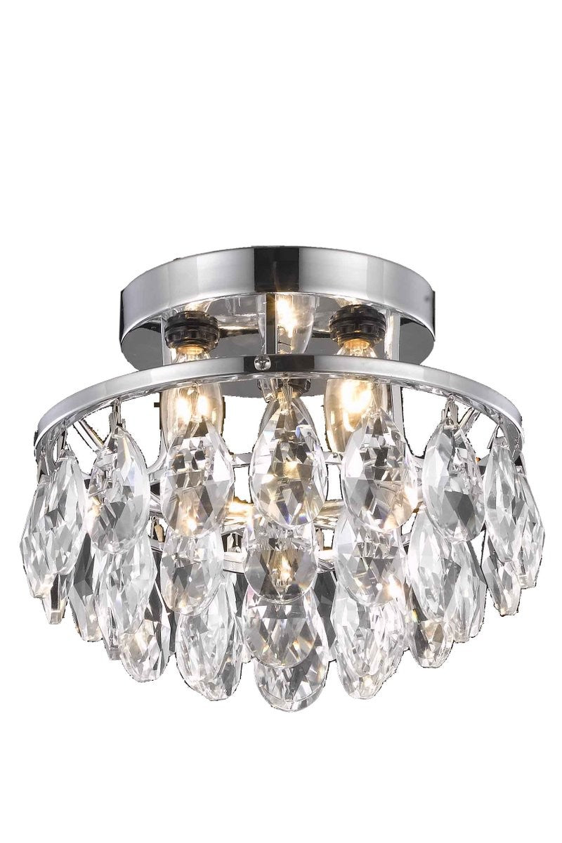 Elegant Lighting - LD9805F10C(872) - Three Light Flush Mount - Clara - Chrome