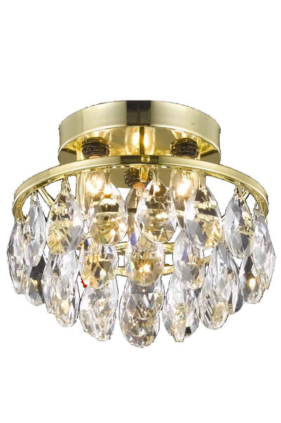 Elegant Lighting - LD9805F10G(872) - Three Light Flush Mount - Clara - Gold