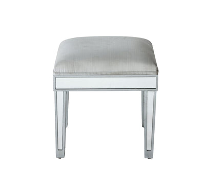 Elegant Lighting - MF72007 - Dressing Stool - REFLEXION - Antique Silver