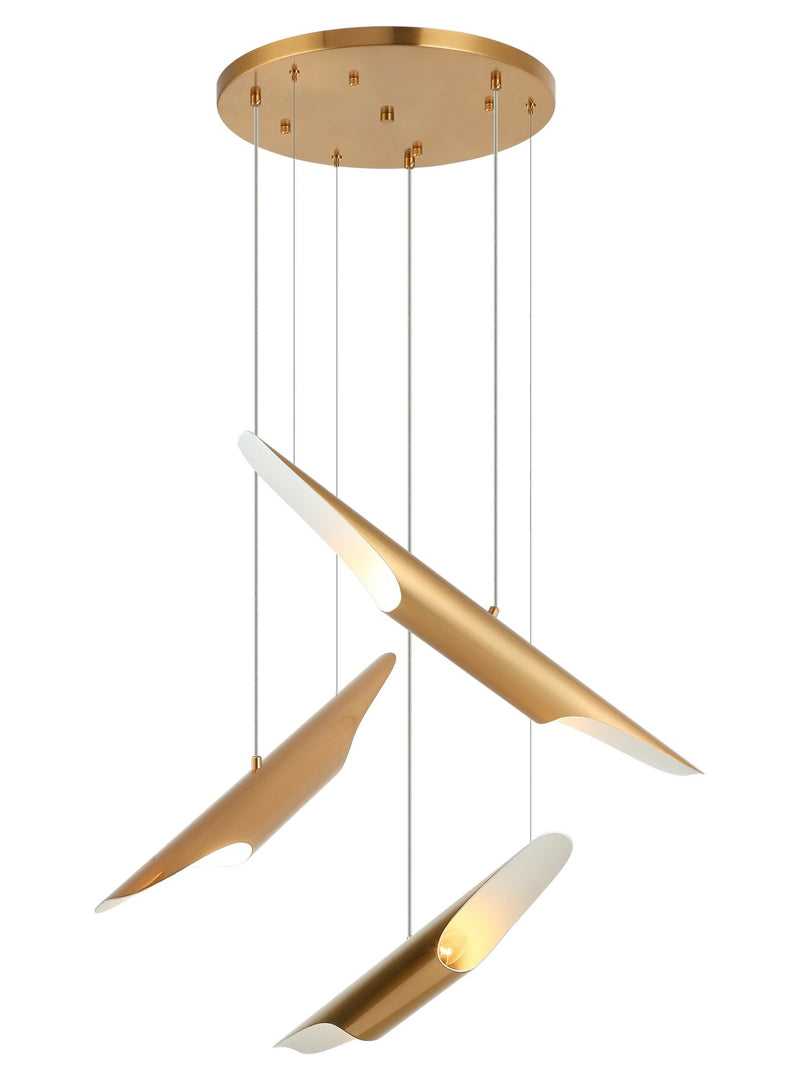 Matteo Lighting - C32416AG - Six Light Chandelier - Stylus - Aged Gold Brass