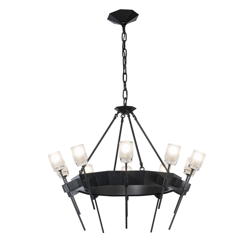 Hubbardton Forge - 101525-SKT-10-YC0369 - Ten Light Chandelier - Echo - Black