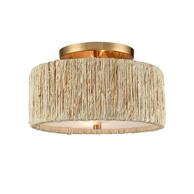 ELK Home - 32468/2 - Two Light Semi Flush Mount - Abaca - Satin Brass