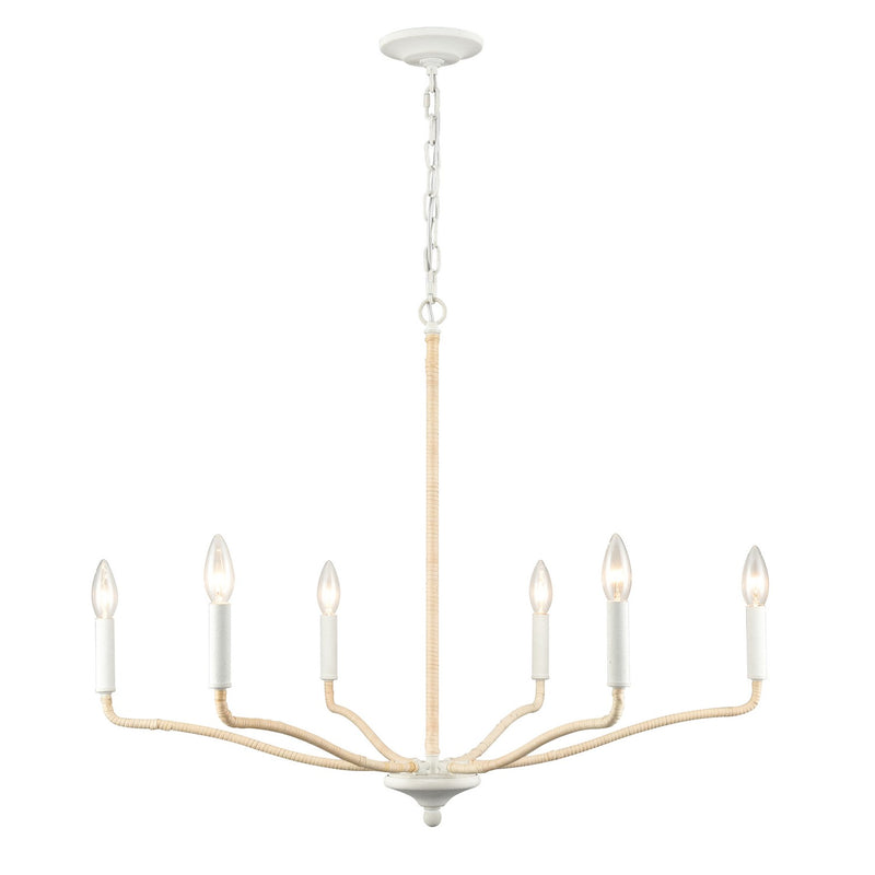 ELK Home - 52278/6 - Six Light Chandelier - Breezeway - White Coral