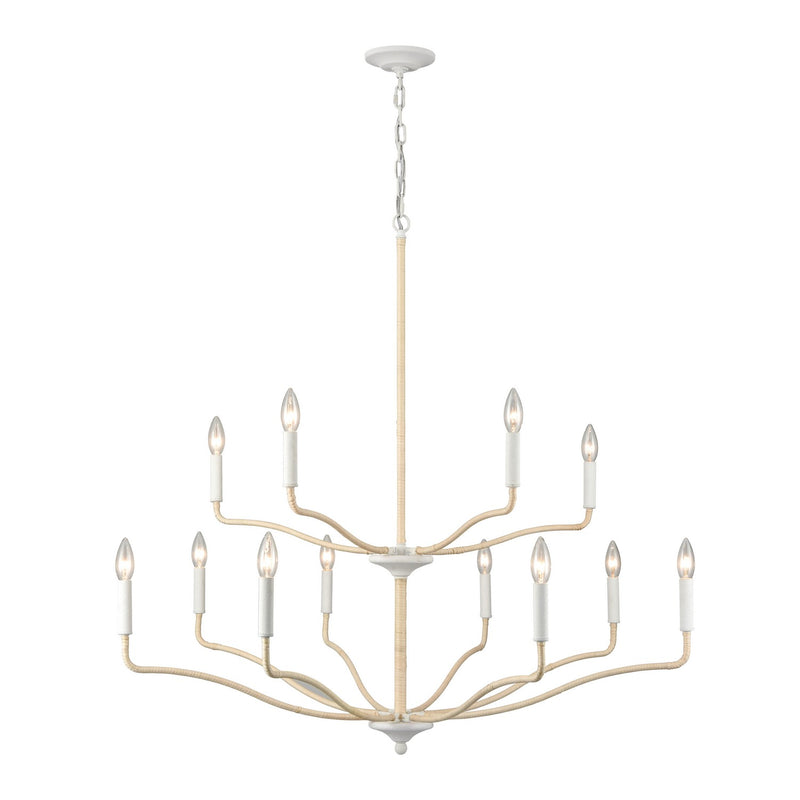 ELK Home - 52279/8+4 - 12 Light Chandelier - Breezeway - White Coral