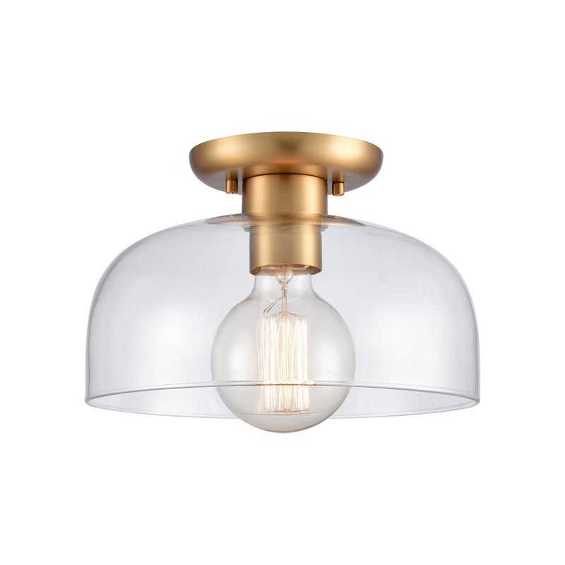 ELK Home - 89954/1 - One Light Semi Flush Mount - Brewer - Brushed Gold