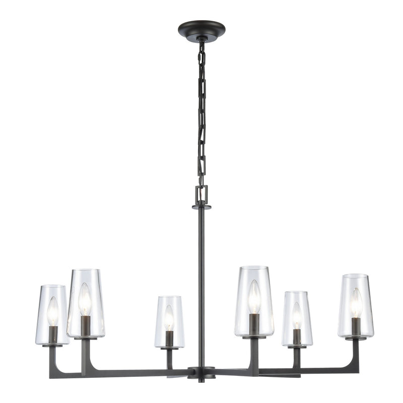 ELK Home - 89966/6 - Six Light Chandelier - Fitzroy - Matte Black