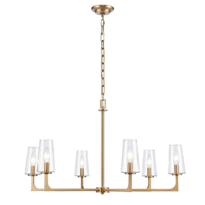 ELK Home - 89976/6 - Six Light Chandelier - Fitzroy - Lacquered Brass