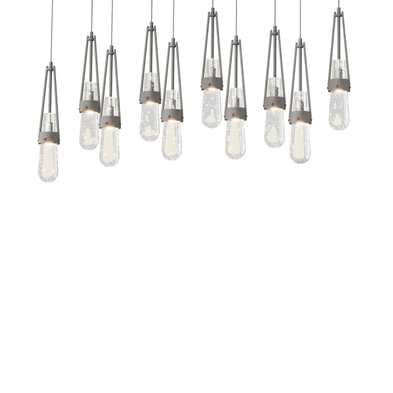 Link 10-Light Blown Glass Rectangular Pendant