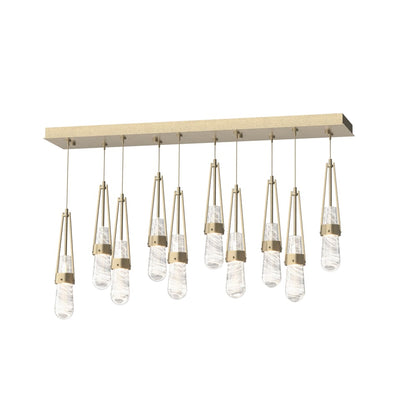 Link 10-Light Blown Glass Rectangular Pendant