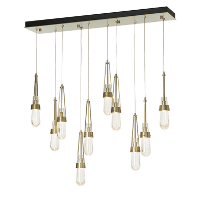 Link 10-Light Blown Glass Rectangular Pendant