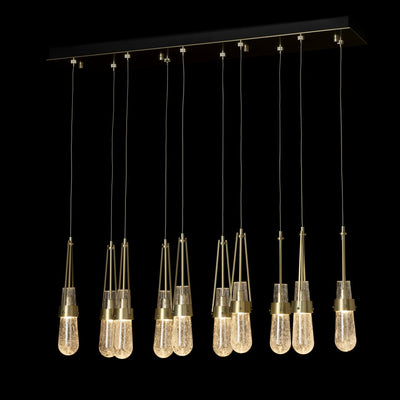 Link 10-Light Blown Glass Rectangular Pendant