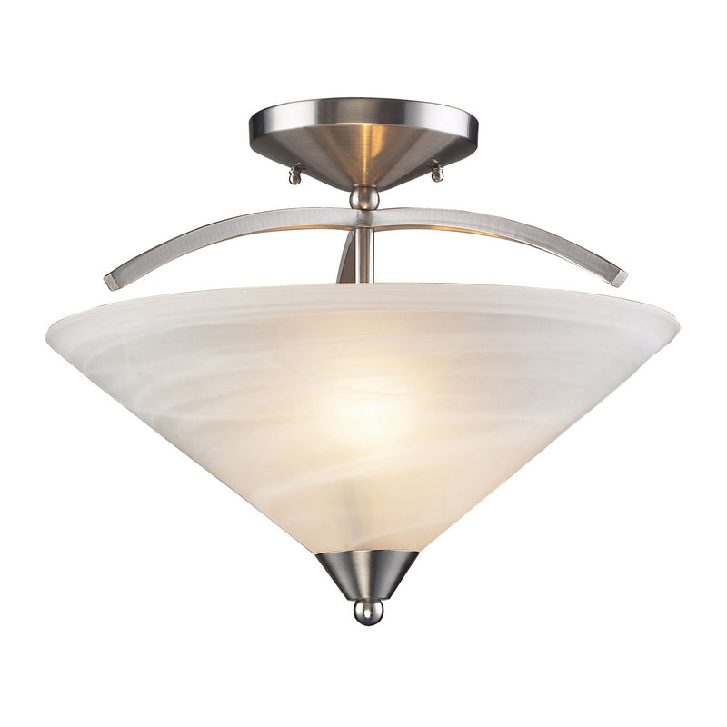 ELK Home - 7633/2 - Two Light Semi Flush Mount - Elysburg - Satin Nickel