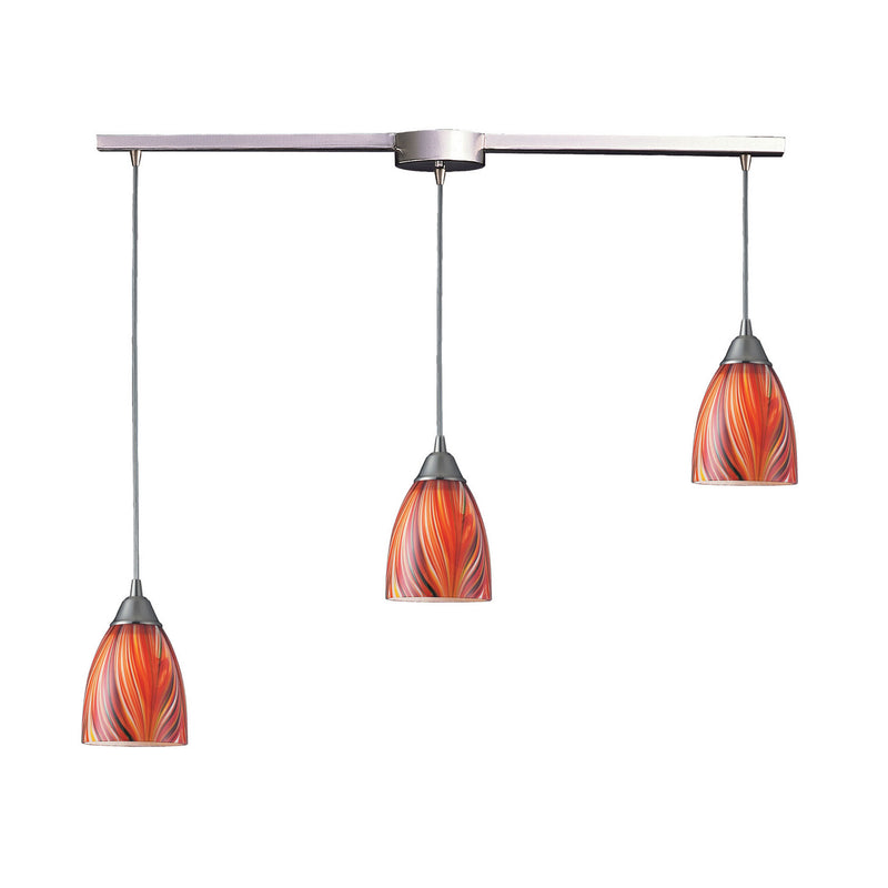 ELK Home - 416-3L-M - Three Light Pendant - Arco Baleno - Satin Nickel