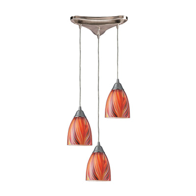 ELK Home - 416-3M - Three Light Pendant - Arco Baleno - Satin Nickel