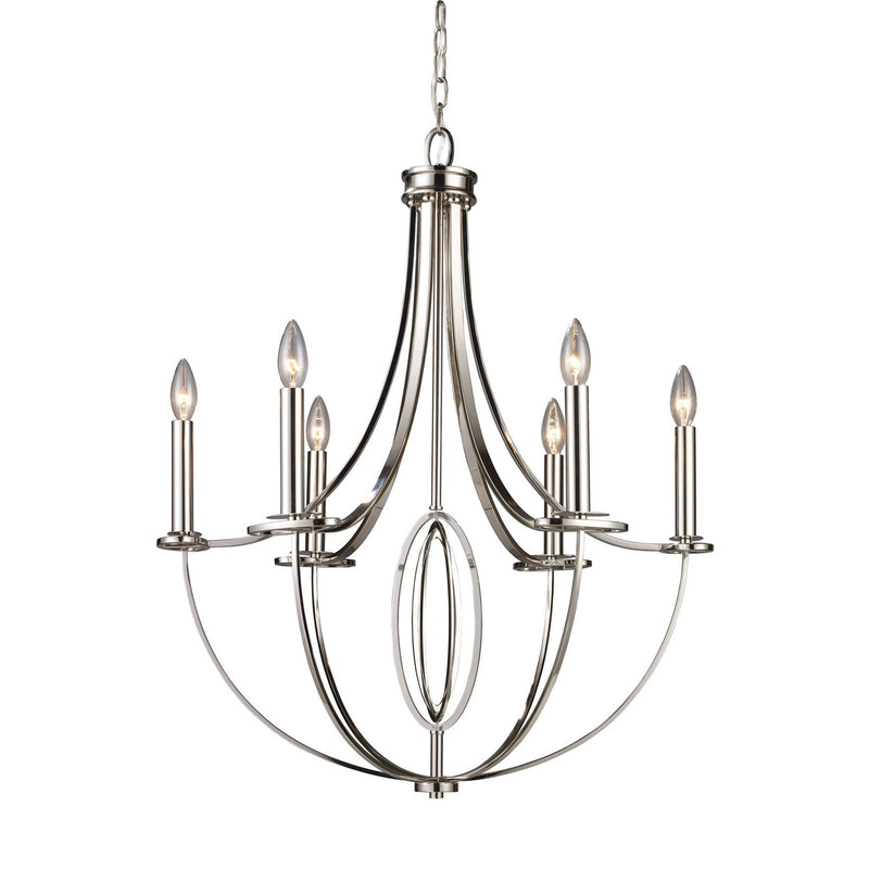 ELK Home - 10121/6 - Six Light Chandelier - Dione - Polished Nickel