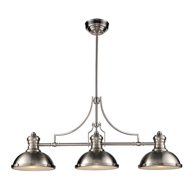 ELK Home - 66125-3 - Three Light Linear Chandelier - Chadwick - Satin Nickel