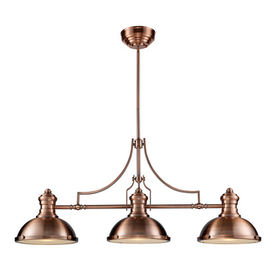 ELK Home - 66145-3 - Three Light Linear Chandelier - Chadwick - Antique Copper