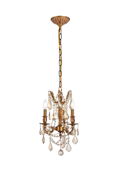 Elegant Lighting - 9203D13FG-GT/RC - Three Light Pendant - Rosalia - French Gold