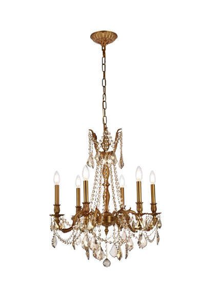 Elegant Lighting - 9206D23FG-GT/RC - Six Light Chandelier - Rosalia - French Gold