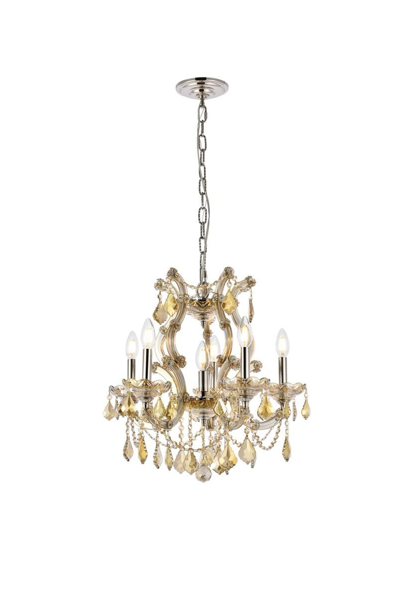 Elegant Lighting - 2800D20G-GT/RC - Six Light Pendant - Maria Theresa - Gold