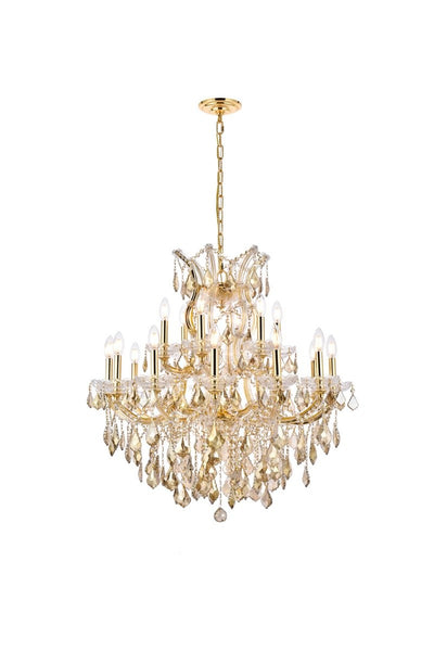 Elegant Lighting - 2800D30G-GT/RC - 19 light Chandelier - Maria Theresa - Gold