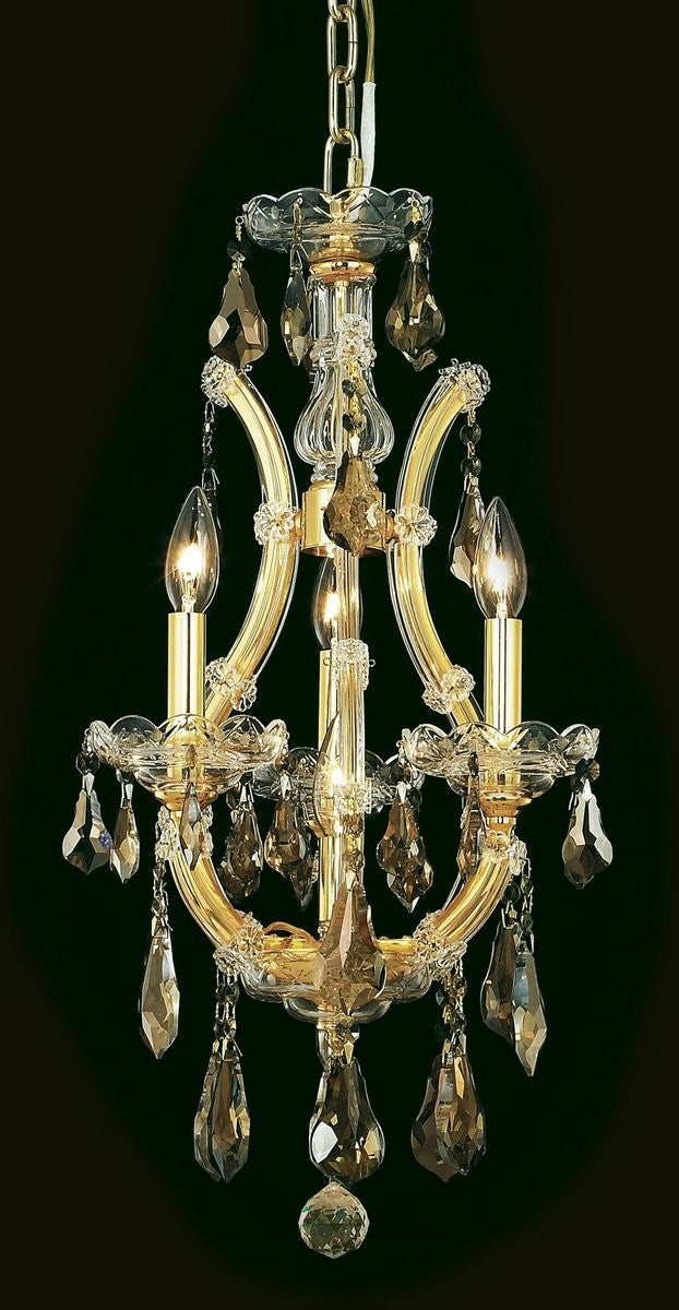 Elegant Lighting - 2801D12G-GT/RC - Four Light Chandelier - Maria Theresa - Gold