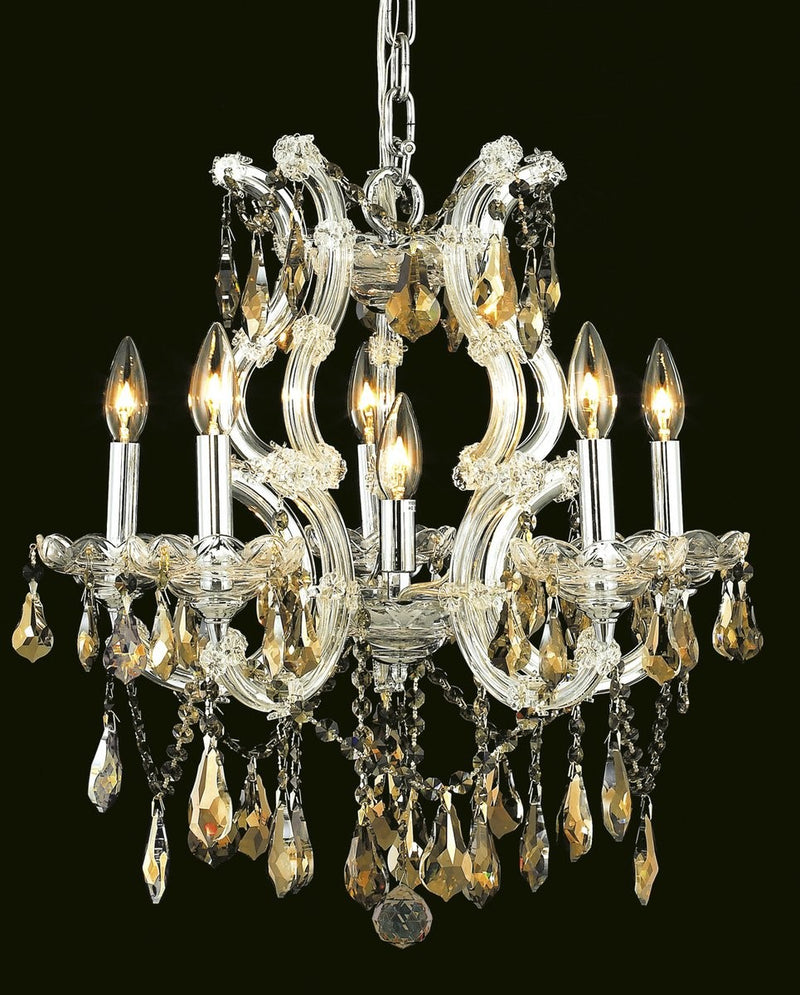 Elegant Lighting - 2801D20C-GT/RC - Six Light Chandelier - Maria Theresa - Chrome