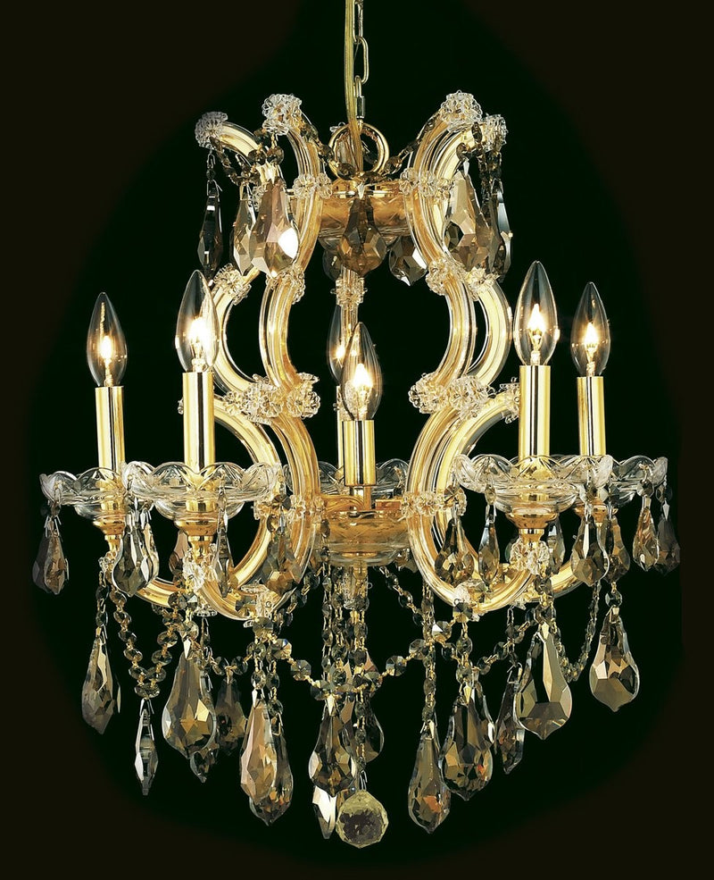 Elegant Lighting - 2801D20G-GT/RC - Six Light Chandelier - Maria Theresa - Gold