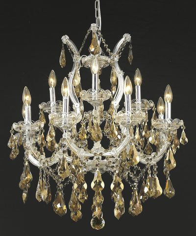 Elegant Lighting - 2801D27C-GT/RC - 13 Light Chandelier - Maria Theresa - Chrome