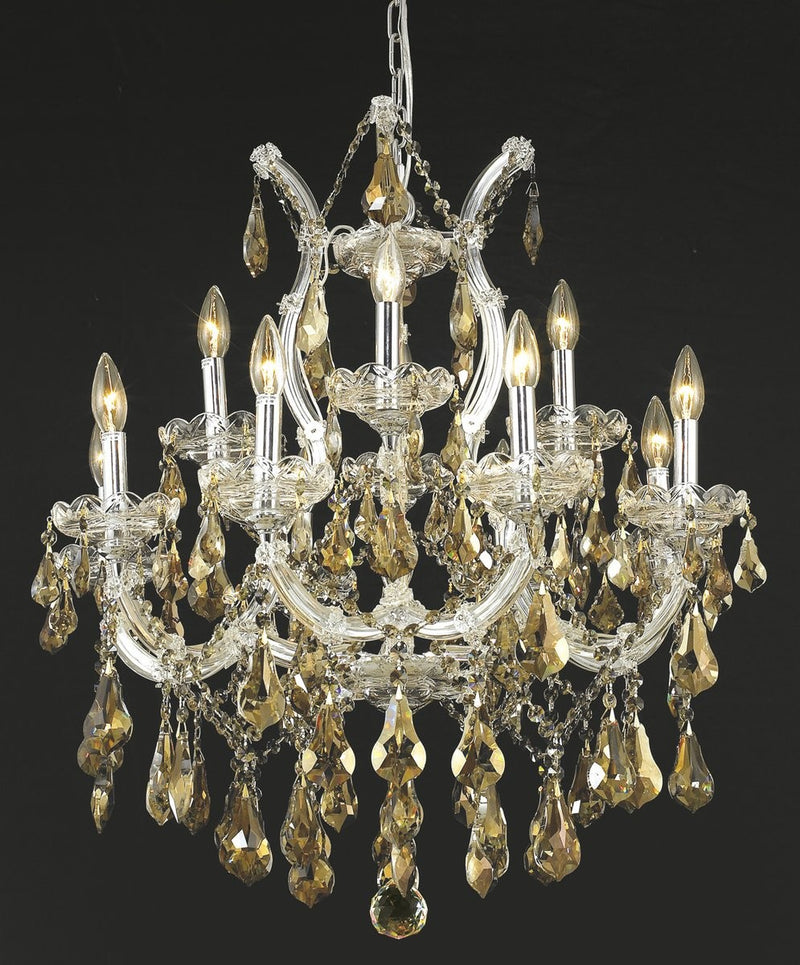 Elegant Lighting - 2801D27C-GT/RC - 13 Light Chandelier - Maria Theresa - Chrome