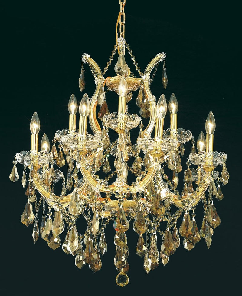 Elegant Lighting - 2801D27G-GT/RC - 13 Light Chandelier - Maria Theresa - Gold