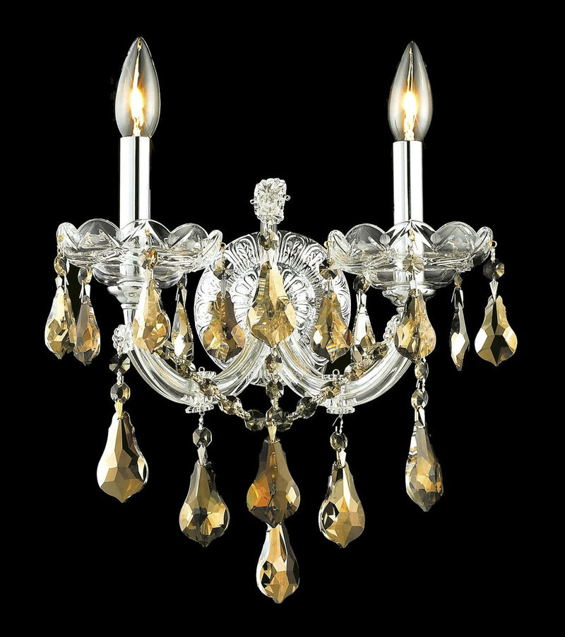 Elegant Lighting - 2801W2C-GT/RC - Two Light Wall Sconce - Maria Theresa - Chrome