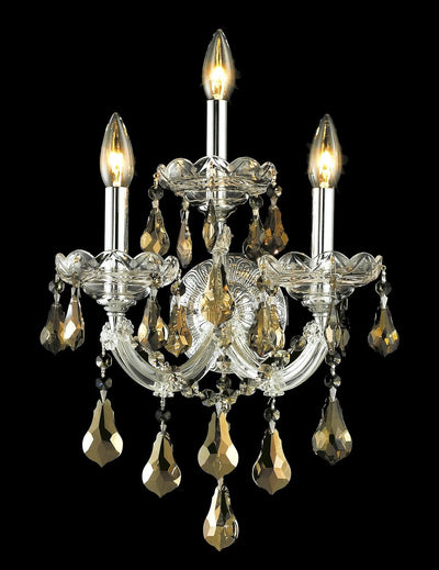 Elegant Lighting - 2801W3C-GT/RC - Three Light Wall Sconce - Maria Theresa - Chrome