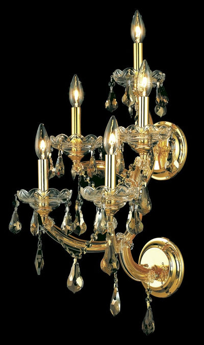 Elegant Lighting - 2801W5G-GT/RC - Five Light Wall Sconce - Maria Theresa - Gold