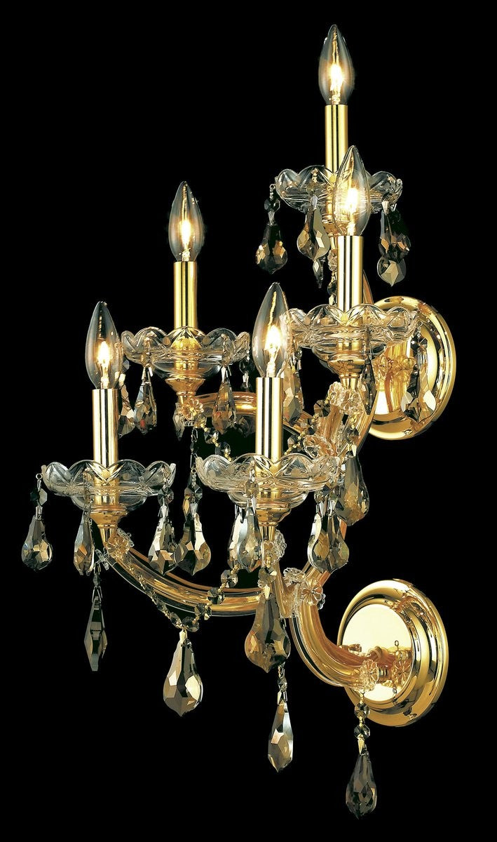 Elegant Lighting - 2801W5G-GT/RC - Five Light Wall Sconce - Maria Theresa - Gold