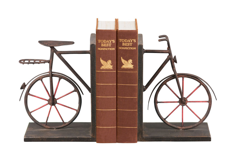 ELK Home - 51-3857 - Bookend - Set of 2 - Bicycle - Rust