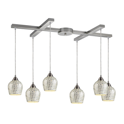 ELK Home - 528-6SLV - Six Light Pendant - Fusion - Satin Nickel