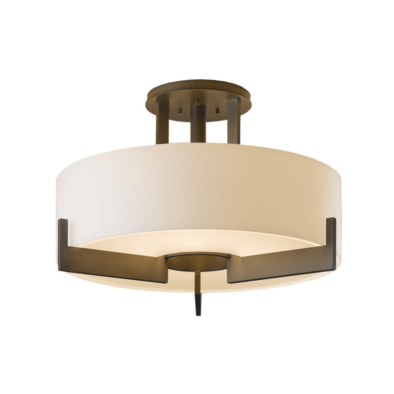 Hubbardton Forge - 126403-SKT-07-GG0216 - Three Light Semi-Flush Mount - Axis - Dark Smoke