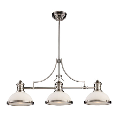 ELK Home - 66225-3 - Three Light Linear Chandelier - Chadwick - Satin Nickel