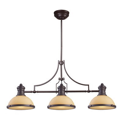 ELK Home - 66235-3 - Three Light Linear Chandelier - Chadwick - Oiled Bronze